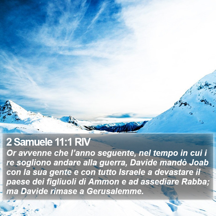 2 Samuele 11:1 RIV Bible Study