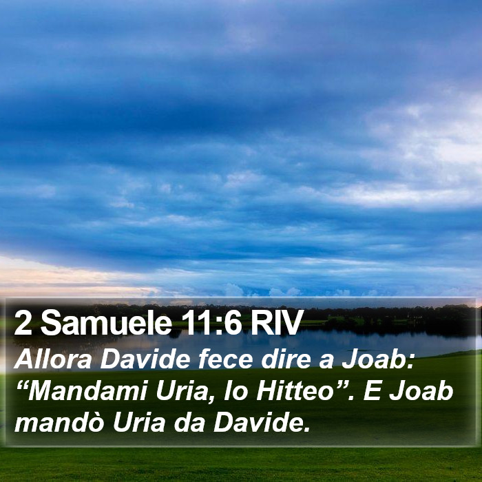 2 Samuele 11:6 RIV Bible Study