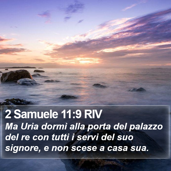 2 Samuele 11:9 RIV Bible Study