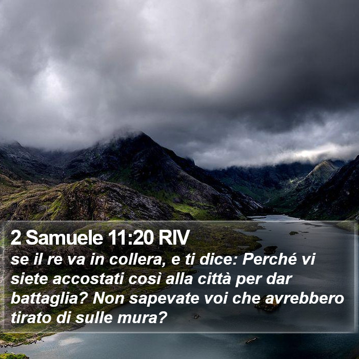 2 Samuele 11:20 RIV Bible Study