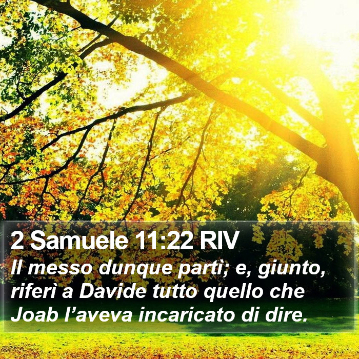 2 Samuele 11:22 RIV Bible Study