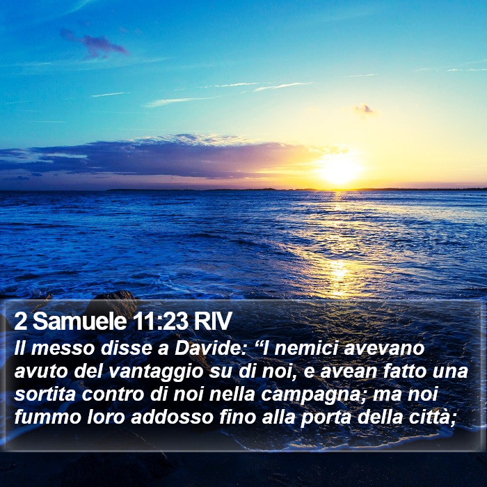 2 Samuele 11:23 RIV Bible Study