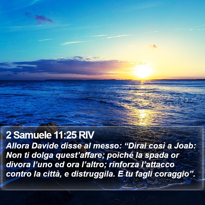 2 Samuele 11:25 RIV Bible Study