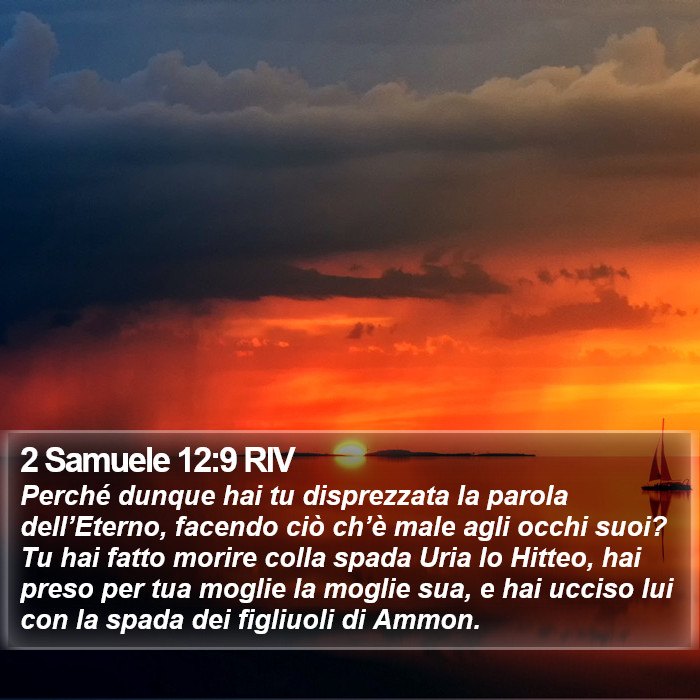 2 Samuele 12:9 RIV Bible Study