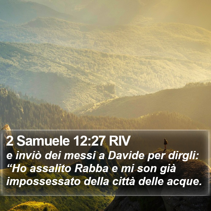 2 Samuele 12:27 RIV Bible Study