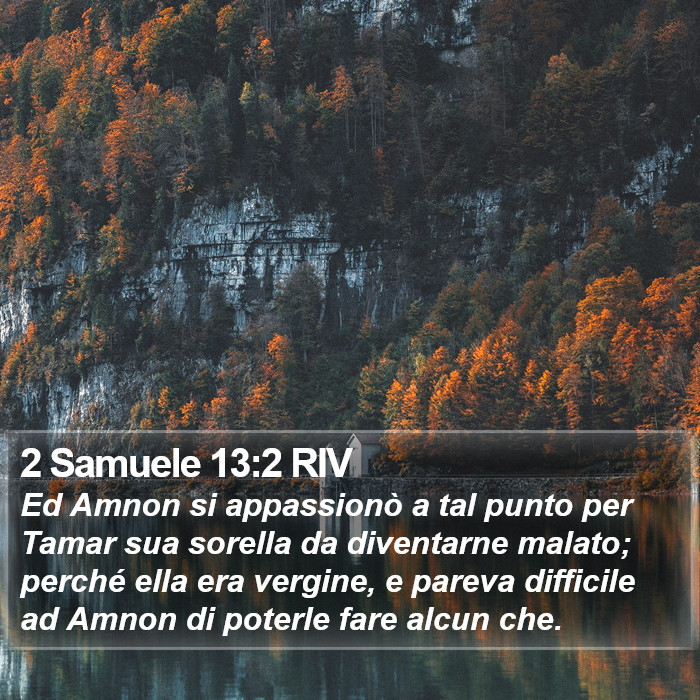 2 Samuele 13:2 RIV Bible Study