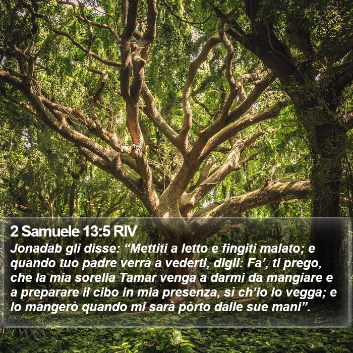 2 Samuele 13:5 RIV Bible Study