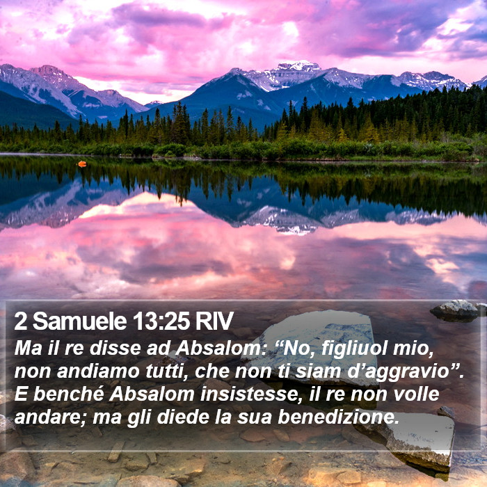 2 Samuele 13:25 RIV Bible Study