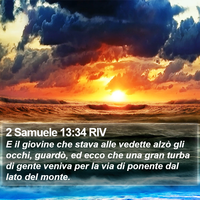 2 Samuele 13:34 RIV Bible Study