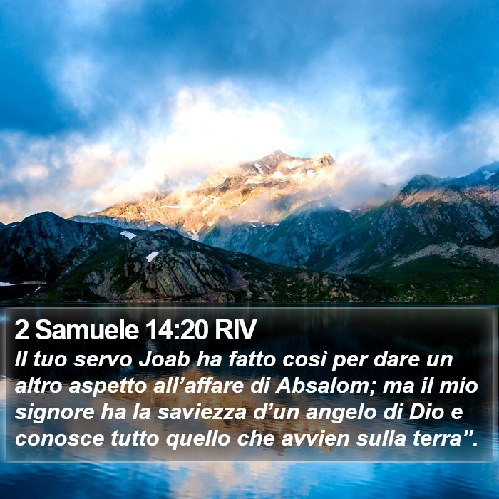 2 Samuele 14:20 RIV Bible Study