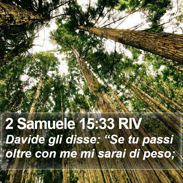 2 Samuele 15:33 RIV Bible Study