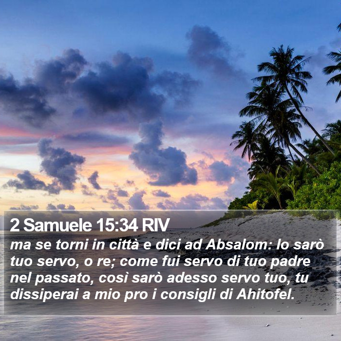 2 Samuele 15:34 RIV Bible Study