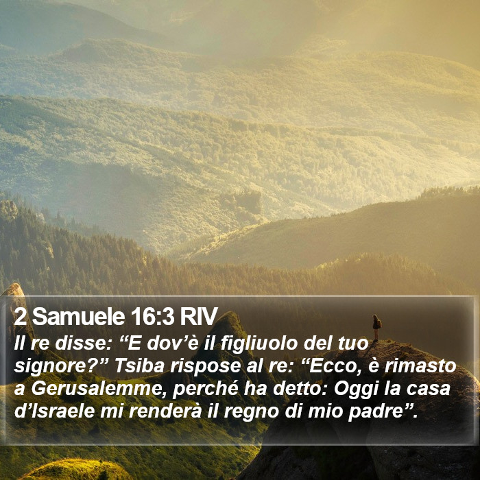2 Samuele 16:3 RIV Bible Study