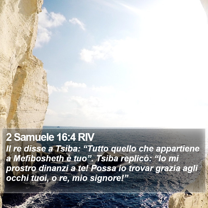 2 Samuele 16:4 RIV Bible Study