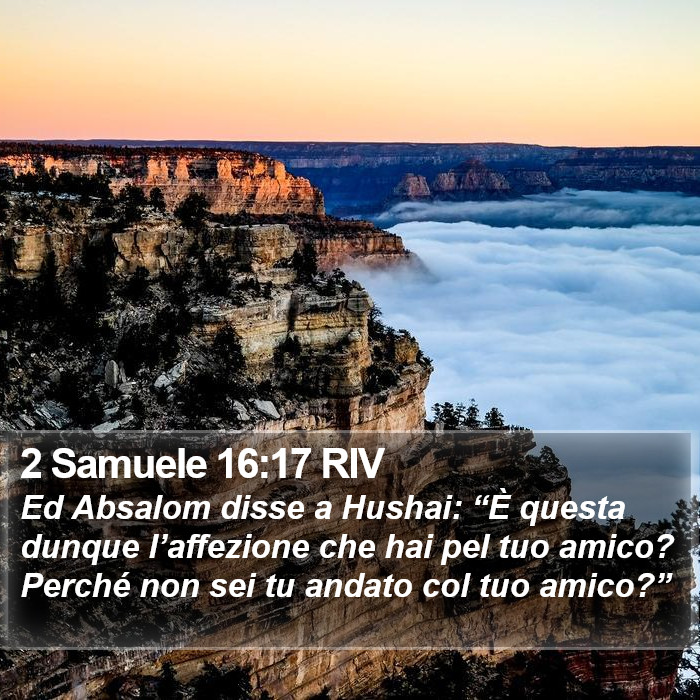 2 Samuele 16:17 RIV Bible Study