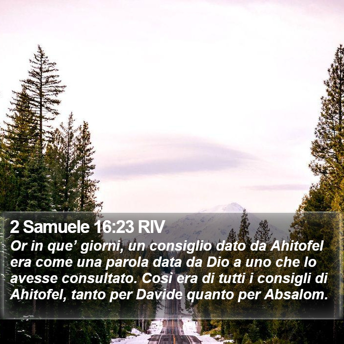 2 Samuele 16:23 RIV Bible Study