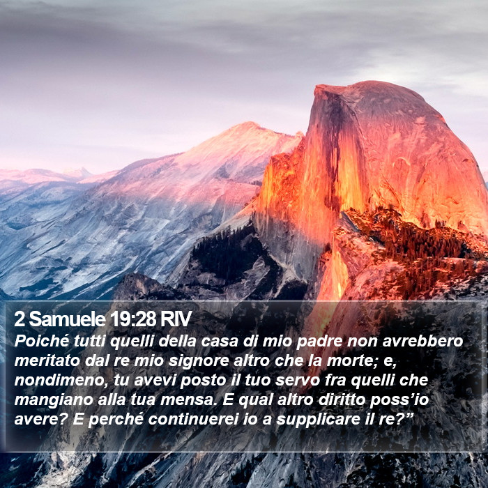 2 Samuele 19:28 RIV Bible Study