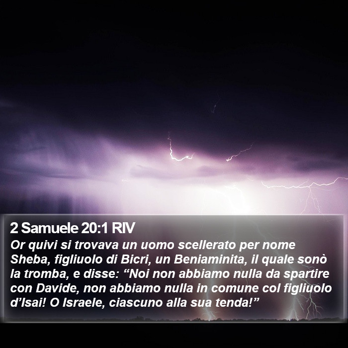 2 Samuele 20:1 RIV Bible Study