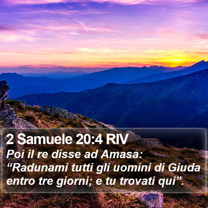 2 Samuele 20:4 RIV Bible Study