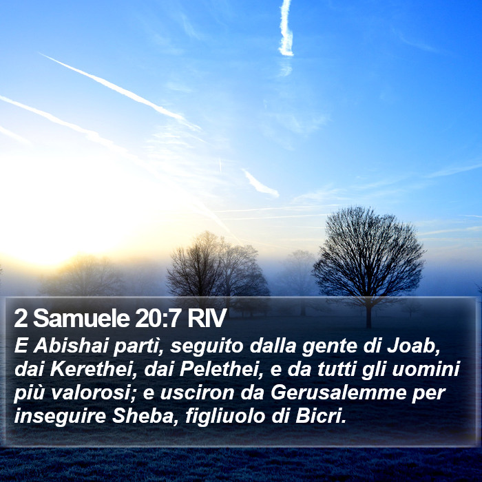 2 Samuele 20:7 RIV Bible Study