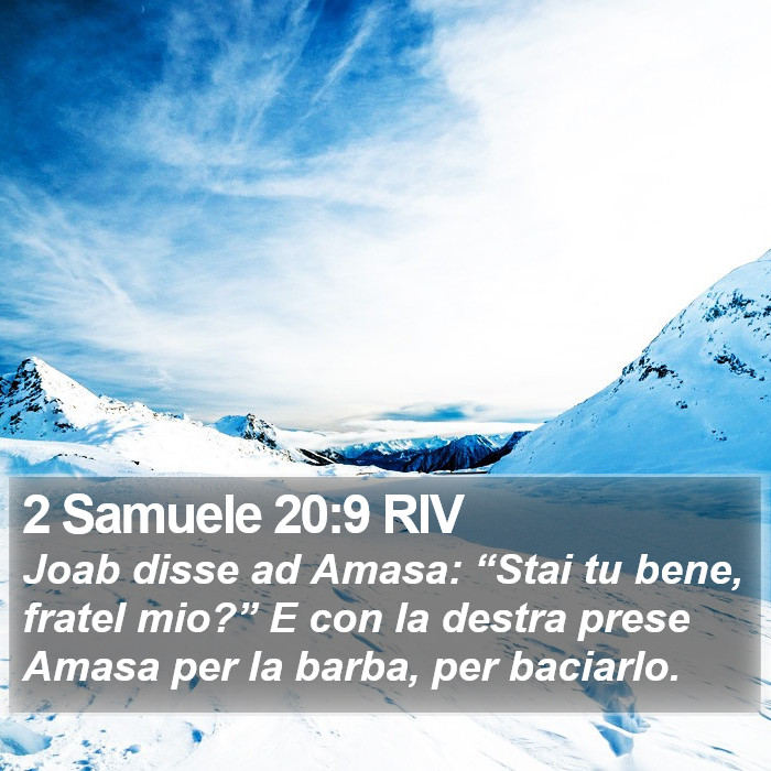 2 Samuele 20:9 RIV Bible Study