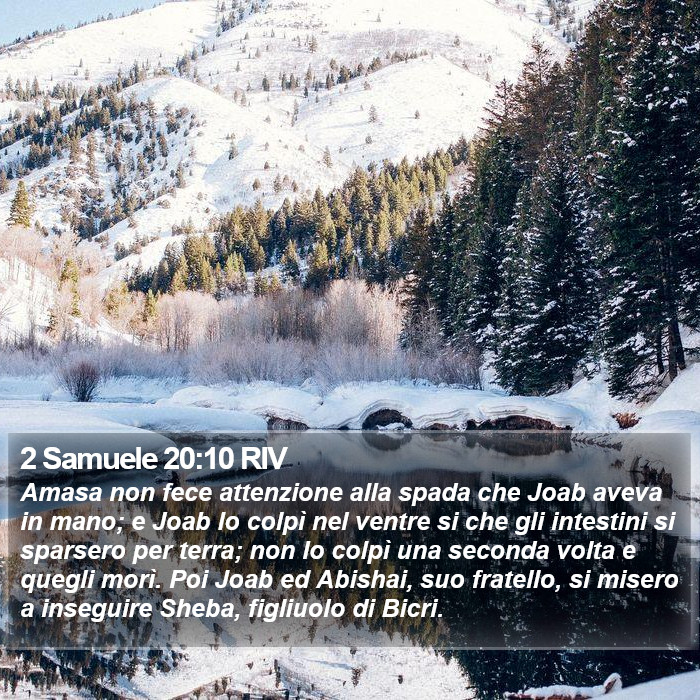 2 Samuele 20:10 RIV Bible Study