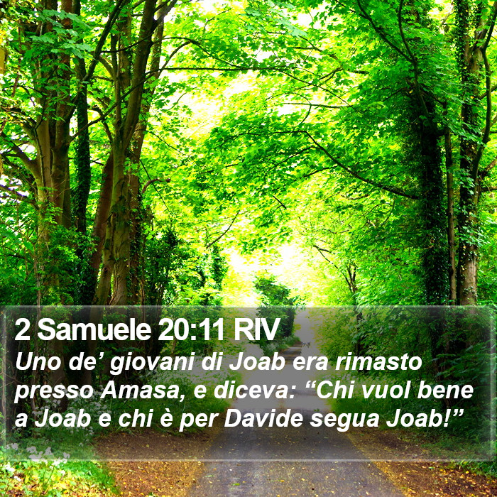 2 Samuele 20:11 RIV Bible Study