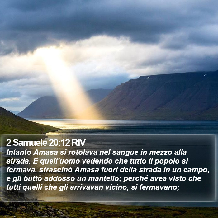 2 Samuele 20:12 RIV Bible Study