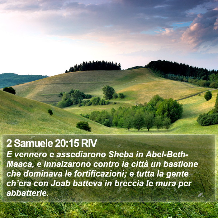 2 Samuele 20:15 RIV Bible Study