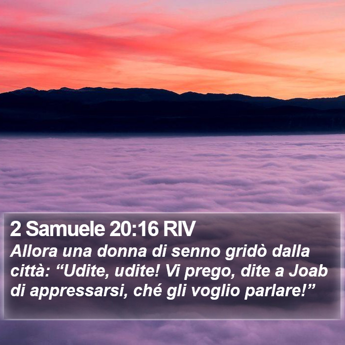 2 Samuele 20:16 RIV Bible Study