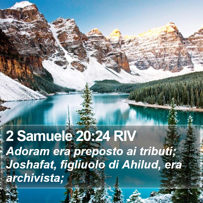 2 Samuele 20:24 RIV Bible Study