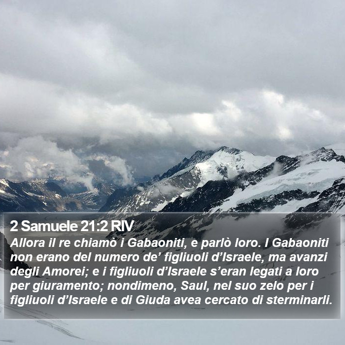 2 Samuele 21:2 RIV Bible Study