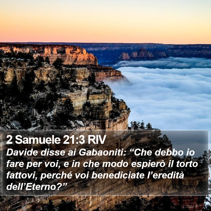 2 Samuele 21:3 RIV Bible Study
