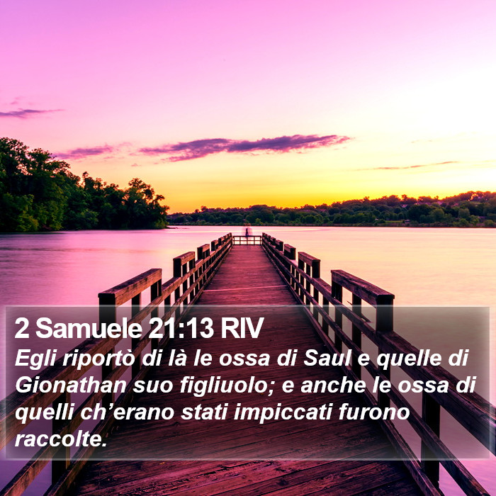 2 Samuele 21:13 RIV Bible Study