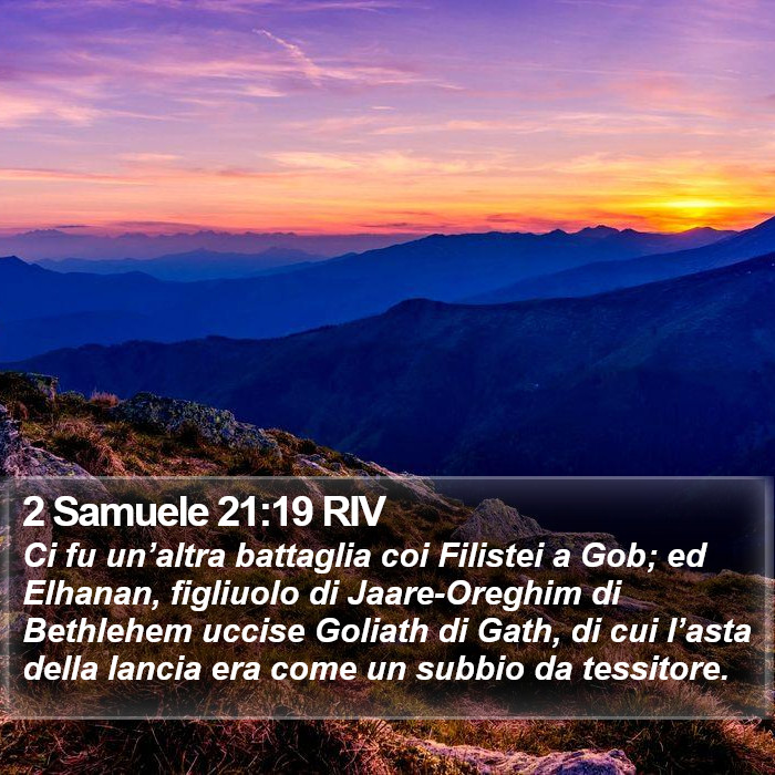 2 Samuele 21:19 RIV Bible Study