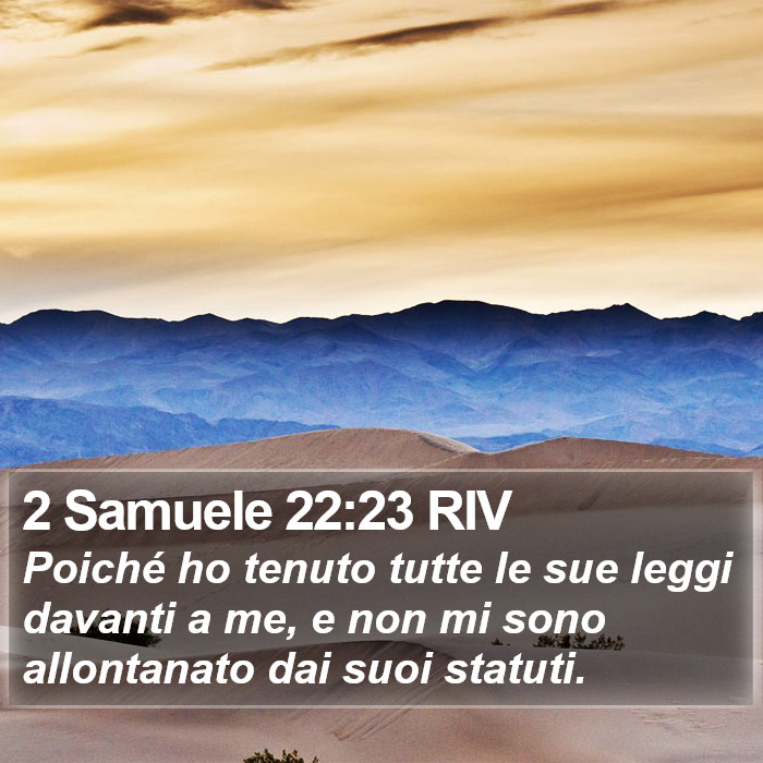 2 Samuele 22:23 RIV Bible Study