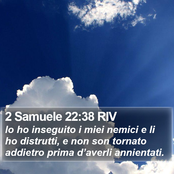 2 Samuele 22:38 RIV Bible Study