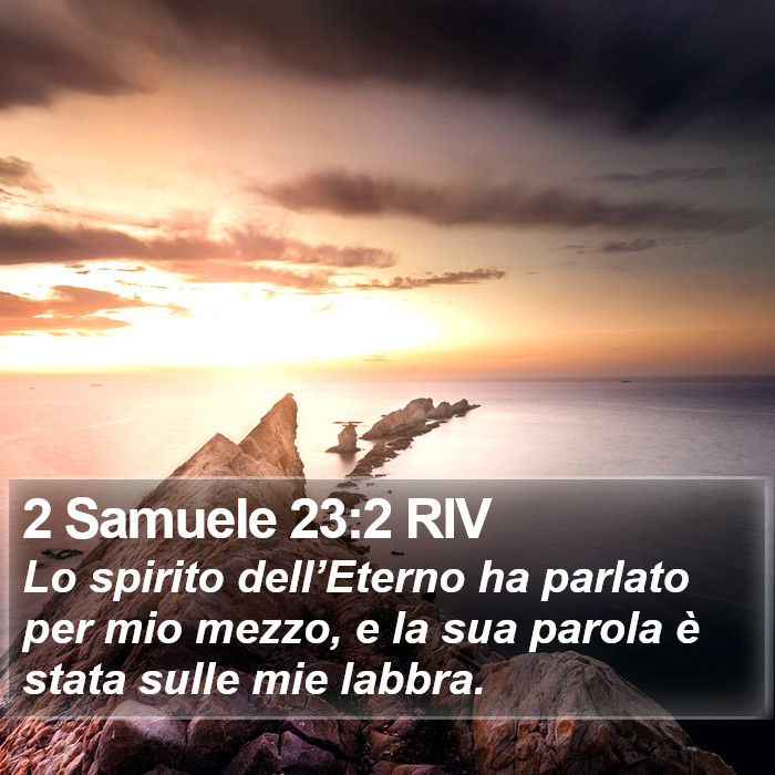 2 Samuele 23:2 RIV Bible Study