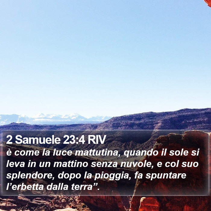 2 Samuele 23:4 RIV Bible Study