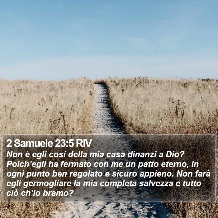 2 Samuele 23:5 RIV Bible Study