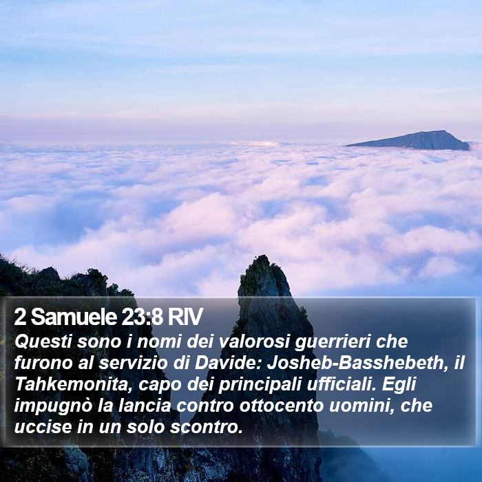 2 Samuele 23:8 RIV Bible Study