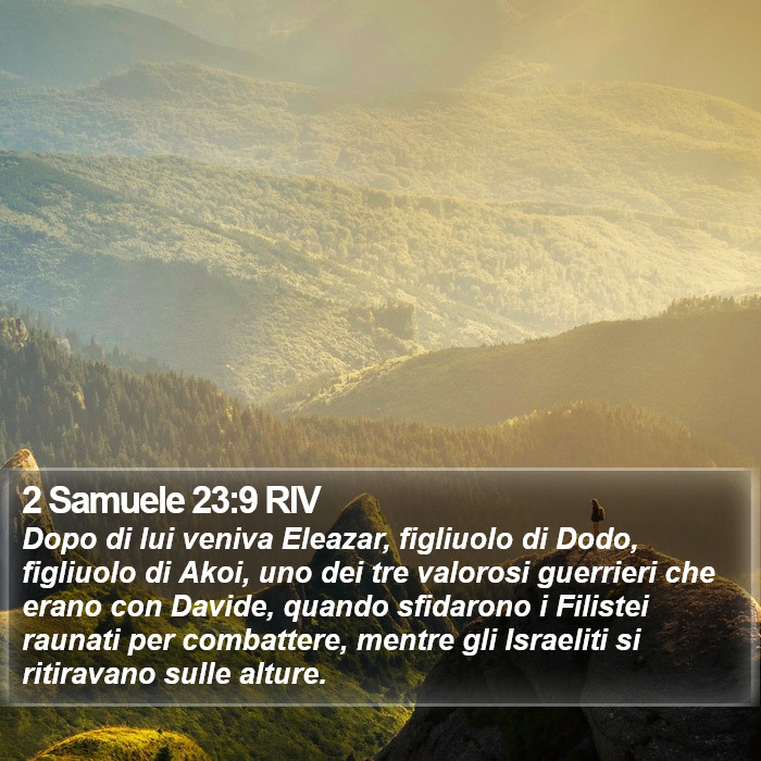 2 Samuele 23:9 RIV Bible Study