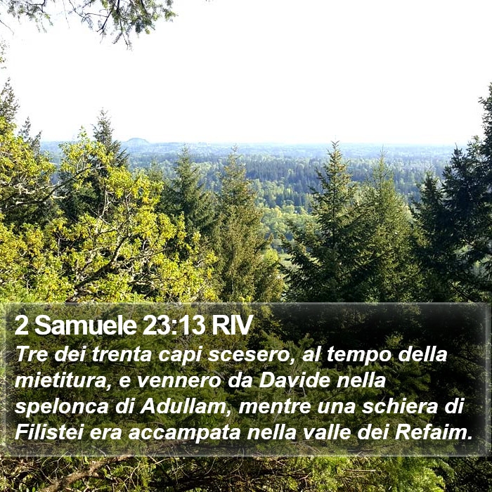 2 Samuele 23:13 RIV Bible Study