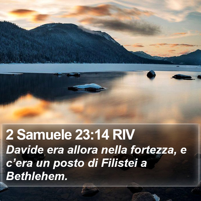 2 Samuele 23:14 RIV Bible Study