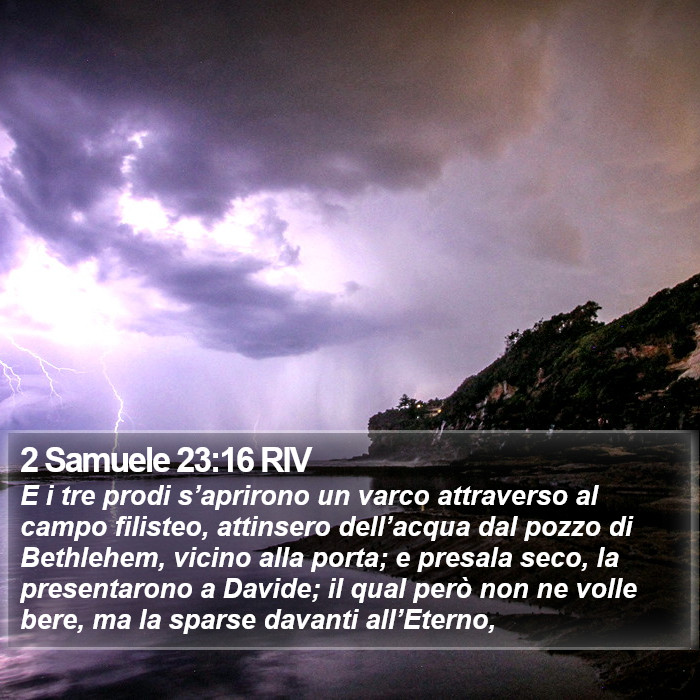 2 Samuele 23:16 RIV Bible Study