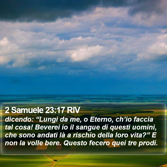 2 Samuele 23:17 RIV Bible Study