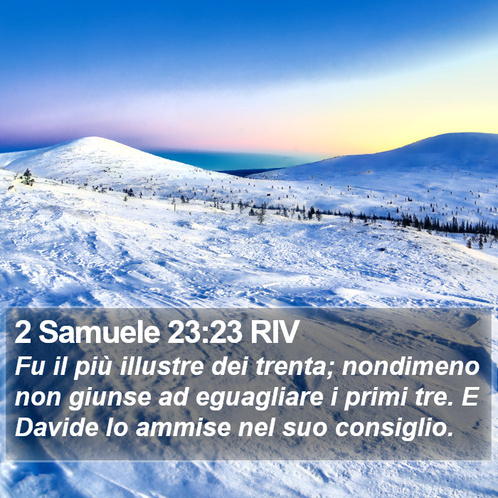 2 Samuele 23:23 RIV Bible Study