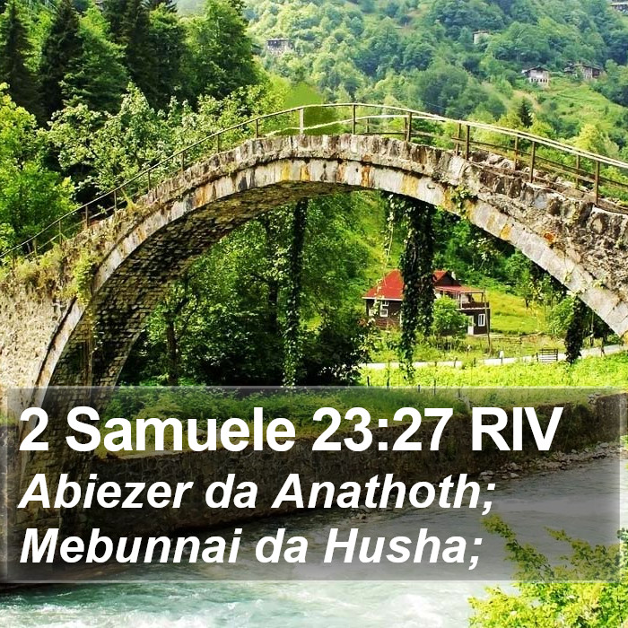 2 Samuele 23:27 RIV Bible Study