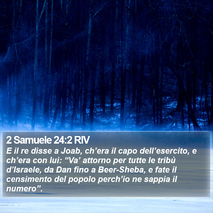 2 Samuele 24:2 RIV Bible Study