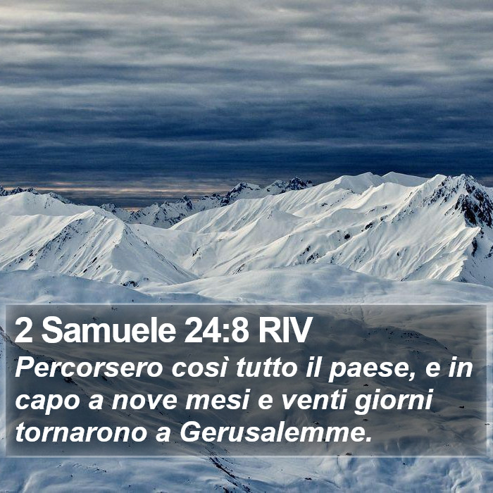 2 Samuele 24:8 RIV Bible Study